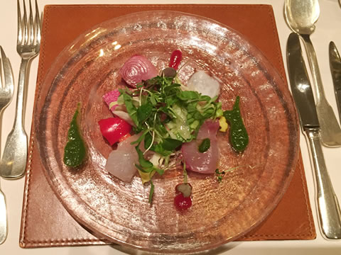 福岡市中央区赤坂 la table de Provence(ラ・ターブル・ド・プロヴァンス) 鮮魚のカルパッチョ サラダ仕立て